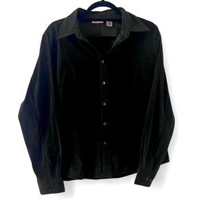 Dark Green Analogy Suede Button-Up Shirt
